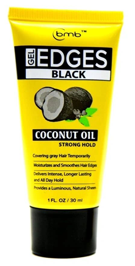 BMB Edges Gel Black Coconut Oil Strong Hold 1 oz